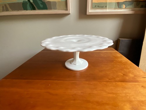 Vtg indiana glass white milk - indiana,