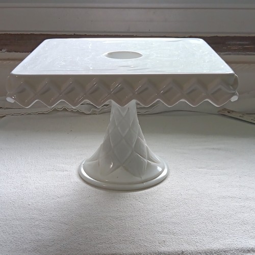 White milkglass square - milkglass,