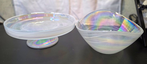 Iridescent white glass - iridescent,