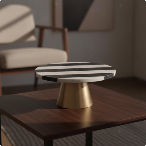 Speckled finish pedestal cake - finish,