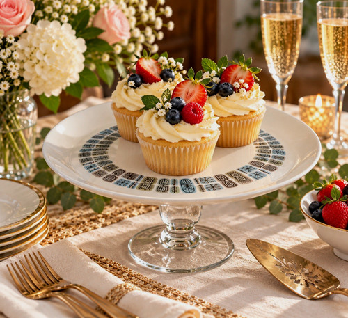 Pedestal cake stand plate - cake,