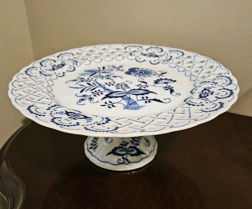 Vintage blue danube pedestal - vintage,