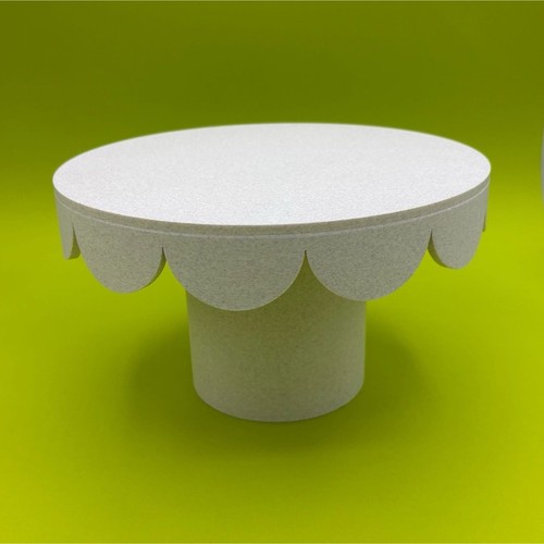 2pc white round cardboard - round,