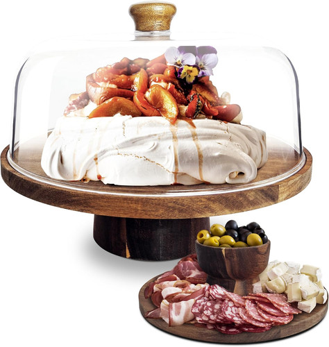 Acacia wooden cake - wooden,
