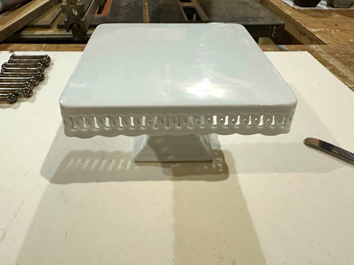 White square ceramic glass - square,