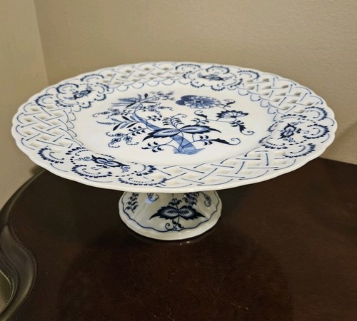 Vintage blue danube pedestal - ,